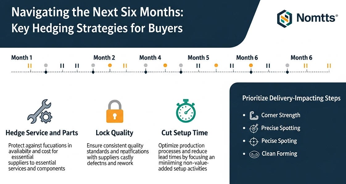 six-month hedge plan, service continuity, post-press control