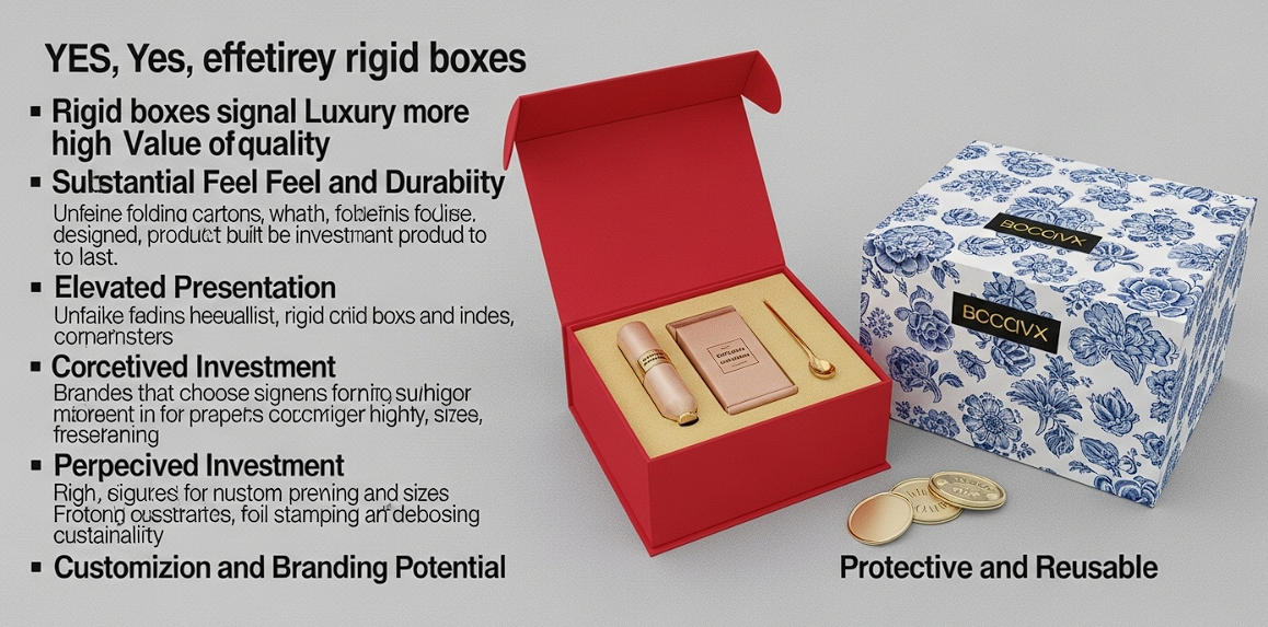 luxury signals, rigid setup boxes, premium feel