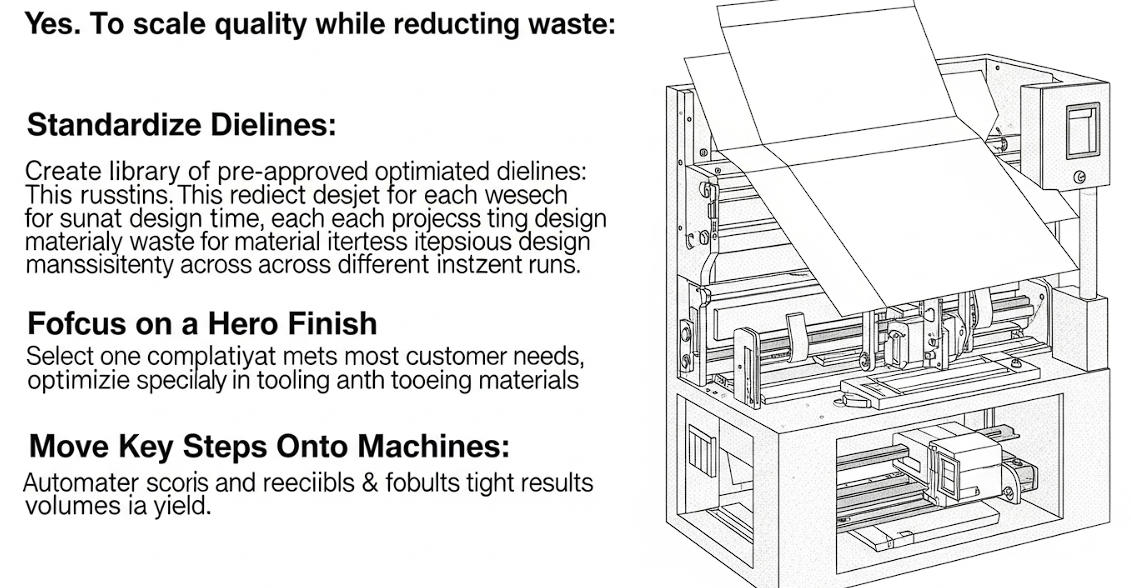 scale quality, reduce waste, automation for rigid boxes