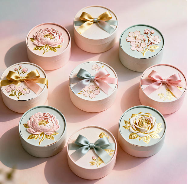 DIY craft project with hand-rolled paper tubes