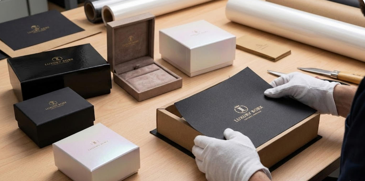 Luxury paper jewelry boxes application made by Auto MDF Boxes Machine