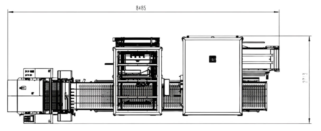 KY-VP-850 Automatic Case Maker Structure Diagram — Triple Servo System Components