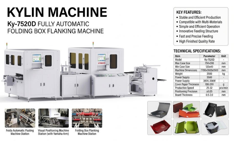 KY-7520D Fully Automatic Folding Box Flanking Machine