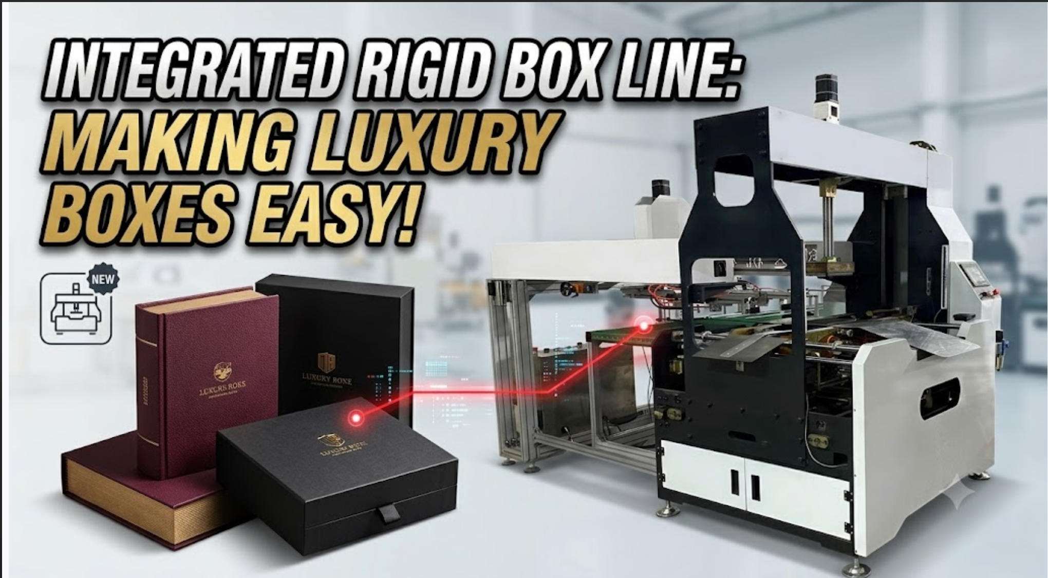 Línea integrada para cajas rígidas