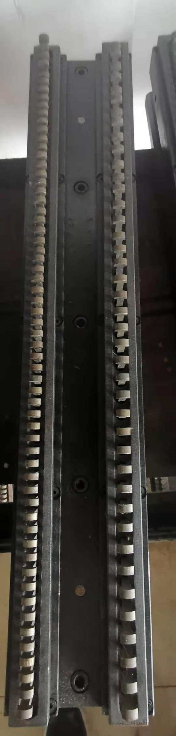 Punching mould with two hole sizes